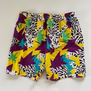 Vintage Pipeline USA Shorts Mens Large Colorful 80s 90s AOP Retro Surf Skate